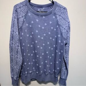 Aerie Blue Floral Sweatshirt